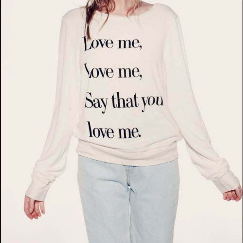 Wildfox Love Me Baggy Beach Jumper